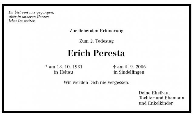 Peresta Erich 1931-2008Todesanzeige